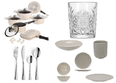 Dominant Museum Fascineren Complete uitzet set Beige| Uitzet set - Kookwinkel Kitchen&More