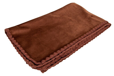 Tafelloper velvet bruin 40 cm x 140 cm polyester 