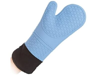 Ovenwant silicone gevoerd blauw