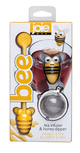 Thee infuser RVS en honinglepel Bee