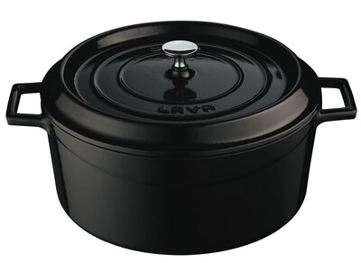 Braadpan gietijzer 32 cm 10 liter Lava Cooking Black