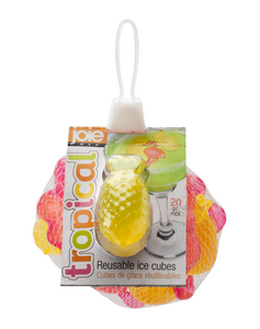 Herbruikbare ijsblokjes Ananas/Flamingo set van 20