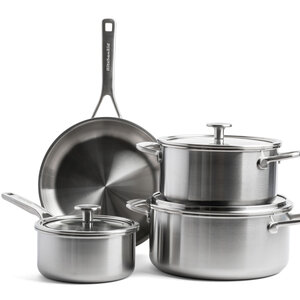 Pannenset 7-delig Multi-Ply Stainless Steel KitchenAid 