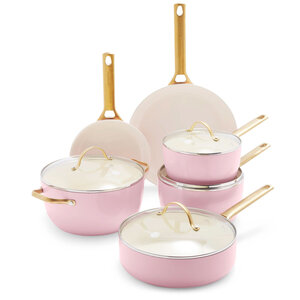 Pannenset 10 delig Greenpan Padova Blush Pink Gold