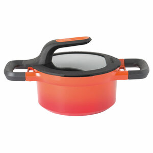 Kookpan met Deksel 16 cm Oranje GEM