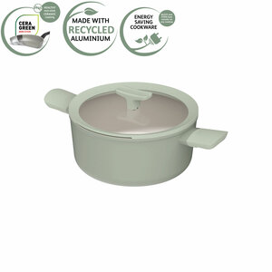 Kookpan met Deksel 24 cm - 4,4 Liter Balance Sage LEO RECYCLED Downdraft