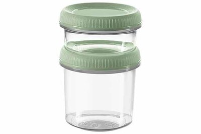 Stapelbaar vershoudbakje rond 80 -150 ml Smart to go eco Curver 