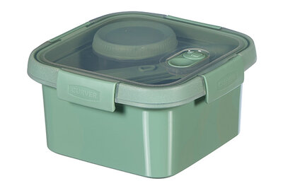 Lunchbox met bestek en sausbakje Smart to go eco groen 1,1 L Curver 