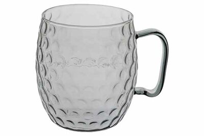 Moscow Mule Glas 500 ml Zwart Gehamerd