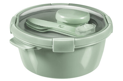 Lunchbox met bestek rond 1,6 L groen Smart to go eco Curver 