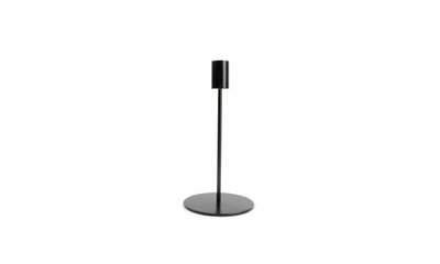 Kandelaar 10 x 20 cm Metaal Zwart Pillar