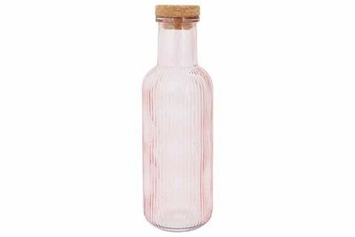 Fles 1 liter met kurk Raya Roze