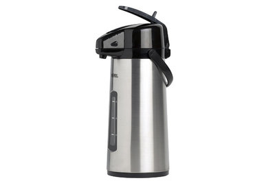 Redding De lucht Telemacos Pomp thermosfles Inox 2,2 liter met venster | AANBIEDING pomp thermoskannen  - Kookwinkel Kitchen&More