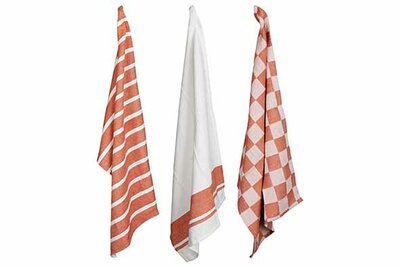 Theedoek roest set van 3
