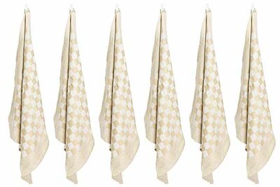 Theedoek Beige Set van 6