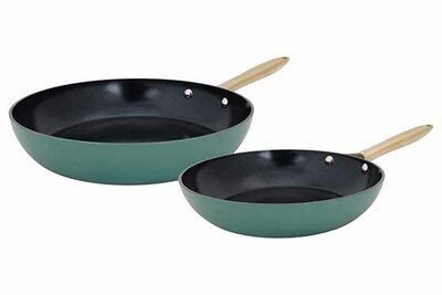 Koekenpannenset 2 delig Elegance groen goud
