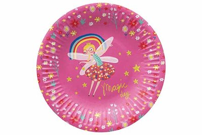 Bord karton 18 cm Unicorn set van 8 PAW