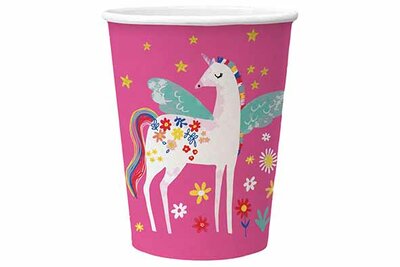 Beker karton 25 cl Unicorn set van 8 PAW