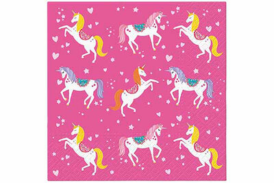 Servetten roze 33cm Unicorn set van 20 PAW