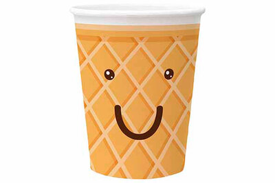 Beker karton 25 cl Icecream set van 8 PAW