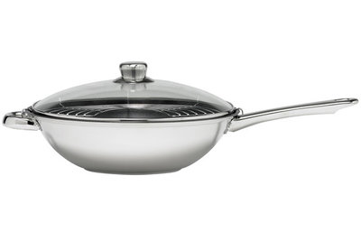 Explosieven Arabisch Hol Wokpan 30 cm Alva New Select | Wokpannen RVS met deksel - AANBIEDING -  Kookwinkel Kitchen&More