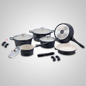 Verkoper versnelling uitbarsting Zwarte keramische pannenset 14-delig | Keramische pannen voordelig online kopen - Kookwinkel Kitchen&More Verkoper versnelling uitbarsting Zwarte keramische pannenset 14-delig | Keramische pannen voordelig online kopen - Kookwinkel Kitchen&More