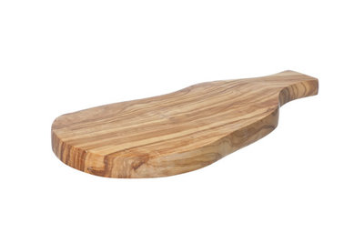 Snijplank met handvat 33cm olijfhout