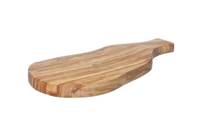 Snijplank met handvat 33cm olijfhout