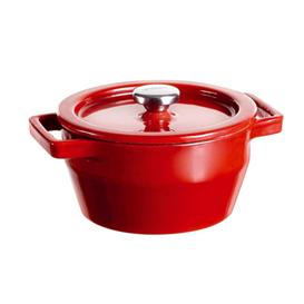 Mini braadpan gietijzer 10 cm rood Slowcook