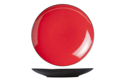 Bord 28 cm rood Finesse