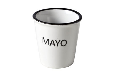 Potje met tekst "mayo"