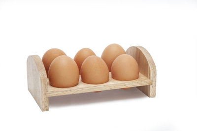 Ei-rekje voor 6 eieren hout 