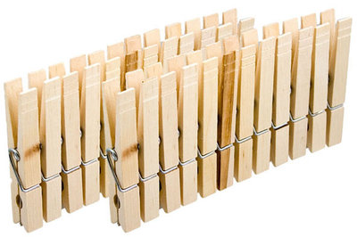 Wasknijper set 24 stuks hout